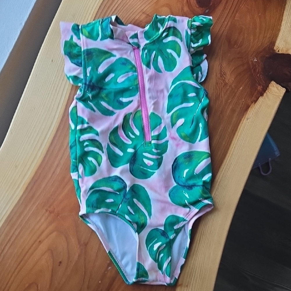 Gymboree Green and Pink One Piece Swimsuit